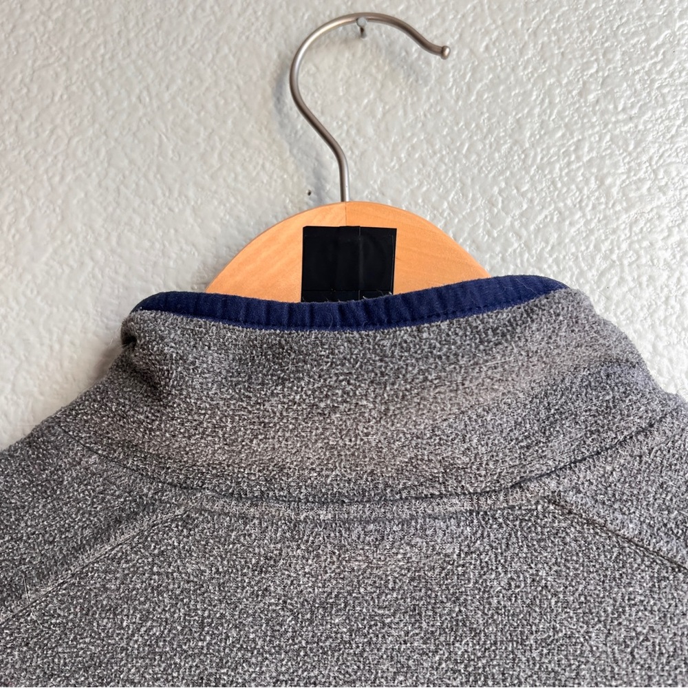 LL Bean Soft Brushed Fitness Fleece 1/4 Zip Gray Pullover Sweatshirt Women’s - Picture 9 of 14